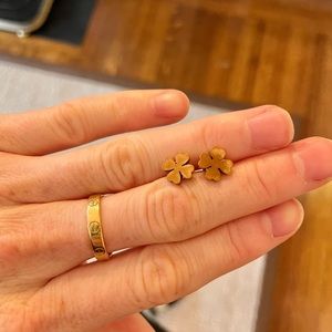 Rose Gold Four Leaf Clover Earrings